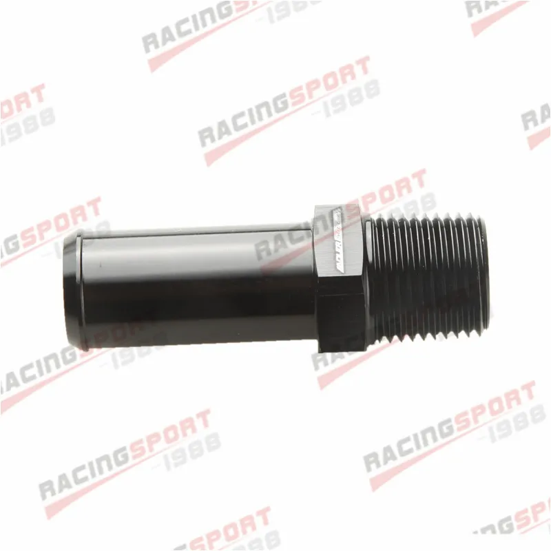 

1/2" NPT To 3/4" Hose Barb Straight Adapter Fitting Aluminum Black