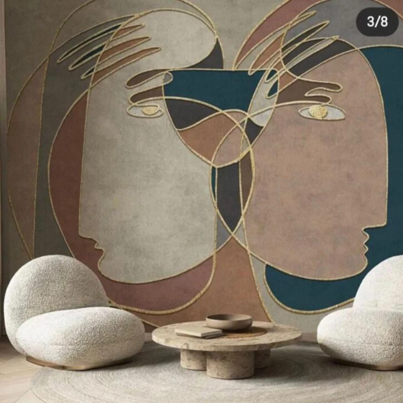 

Самоклеящиеся настенные 3D-обои на заказ, креативное абстрактное искусство, индивидуальные фоновые обои для гостиной, украшение для дома