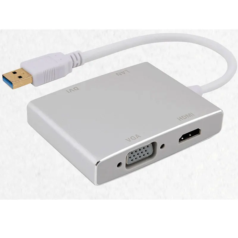 USB концентратор сетевой карты Usb 3 0 адаптер аудио видео к HDMI VGA DVI RJ45 usb для дисплея