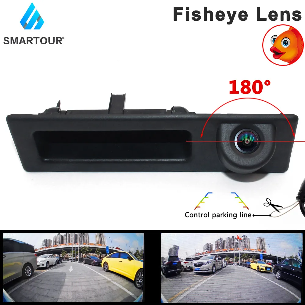 

HD 1080P CCD 180 Degrees Fisheye Lens Car Reverse Backup Trunk Handle Camera For BMW 3 Series 5 X3 Series F10 F11 F25 F30 F35