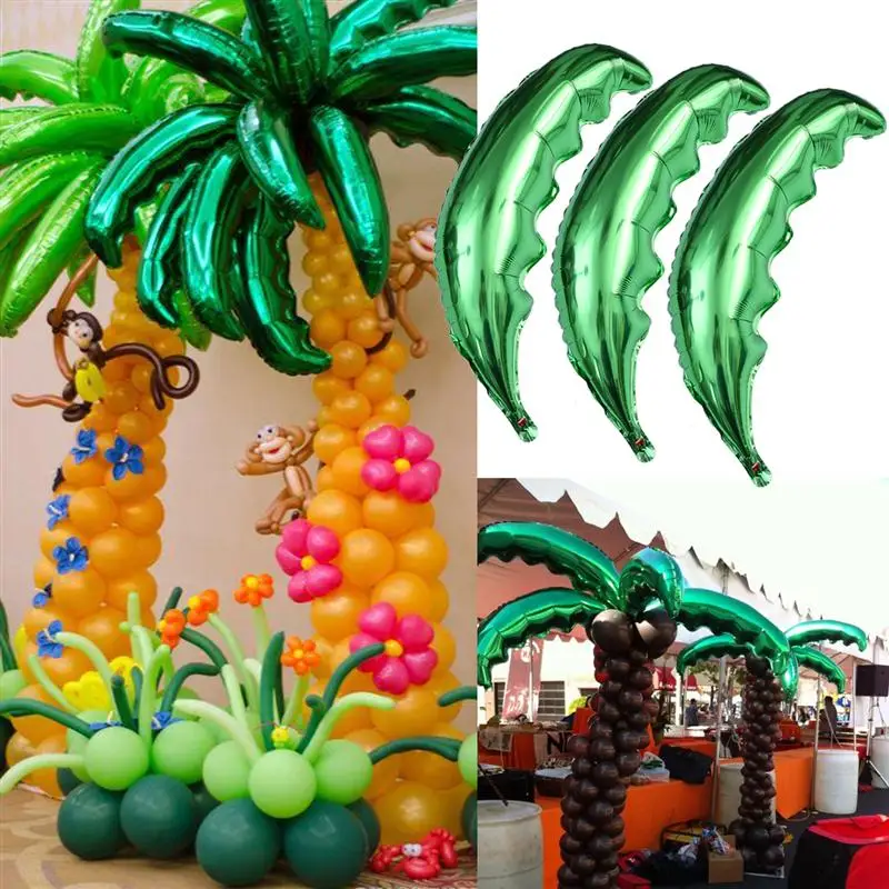 3 шт. Гавайский воздушный шар в виде листьев кокосового дерева креативный Декор