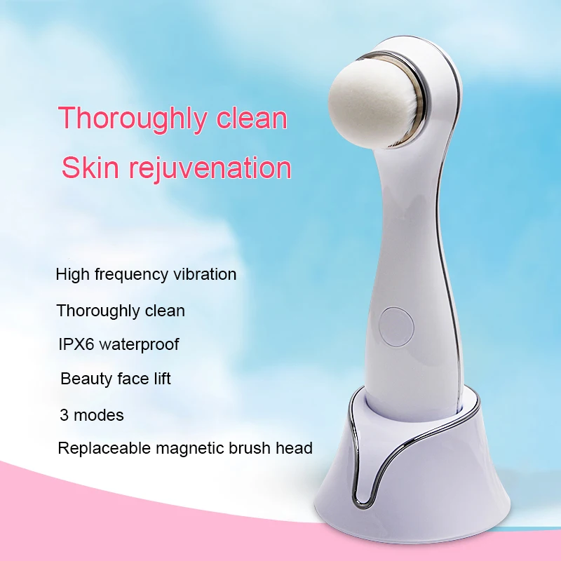 

2 в 1 электрическая Очищающая щетка для лица Силиконовый Sonic зубная щётка массажер для лица глубокой очистки кожи Водонепроницаемый инструм...