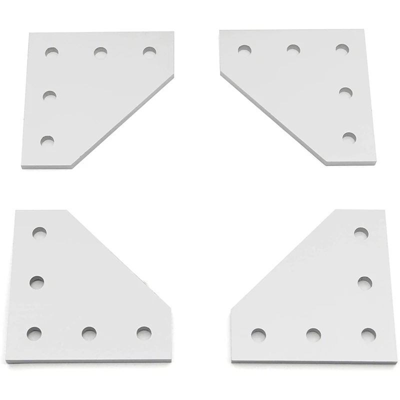 L-образный алюминиевый 3D-принтер 16 шт./лот 5 отверстий 60x60 мм Соединительная