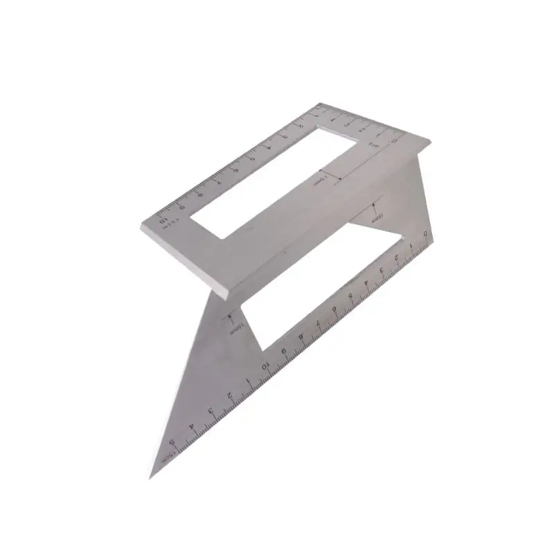 

P82C Aluminum Alloy Wooden Square Multifunction Ruler 45 90 Degree Gauge Woodworking