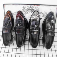 newest high qualtiy men dress shoes pu leather fashion slip 0n casual tassel stylish loafers for men zapatos de hombre aq056