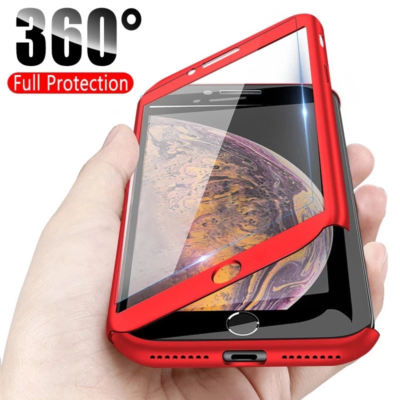 

Coque For Xiaomi MI 8 P0C0 M3 X3 Case 360 Full Cover Tempered Glass For Xiaomi Redmi note 5 6 pro A1 A2 Lite Fundas Slim Hard PC