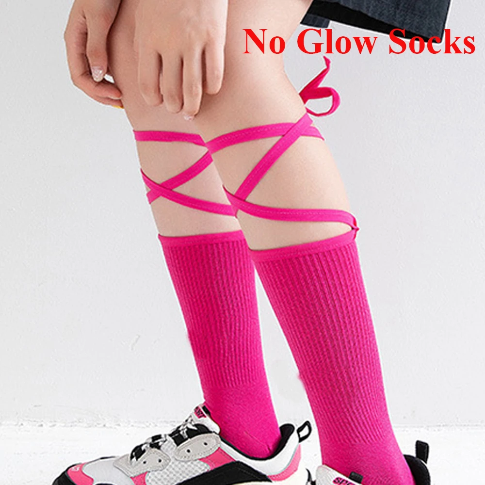 Одноцветные хлопковые носки летние флуоресцентные для девочек винтажные