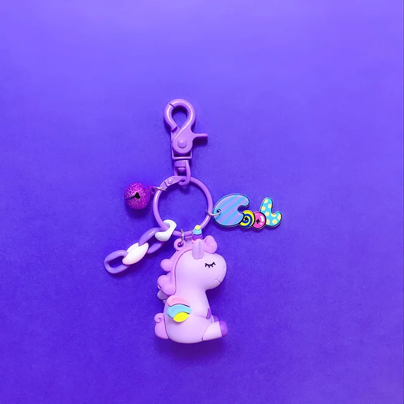 Цепочка для ключей в виде единорога женская простой креативный брелок Корейском