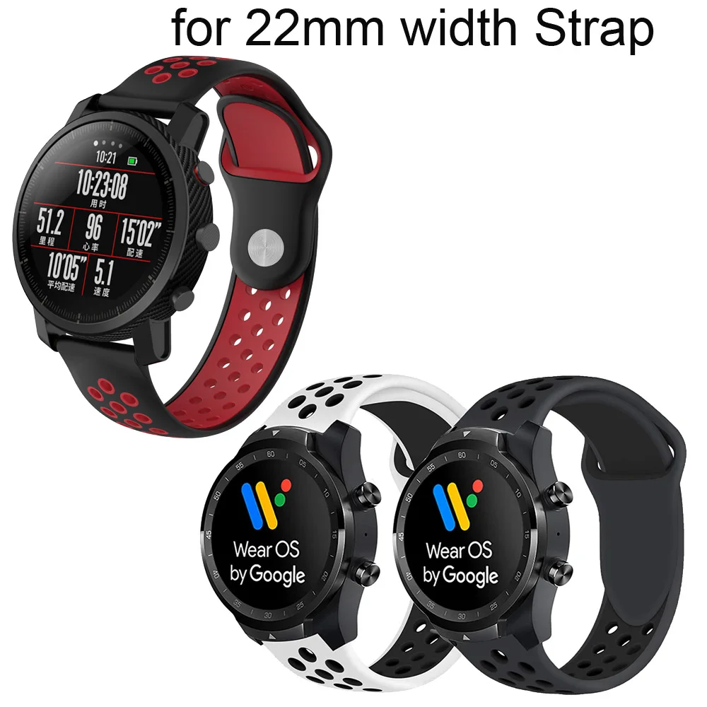 Силиконовый ремешок для часов Huami Amazfit GTR 47 Pace Stratos 2 2s Сменные аксессуары умных