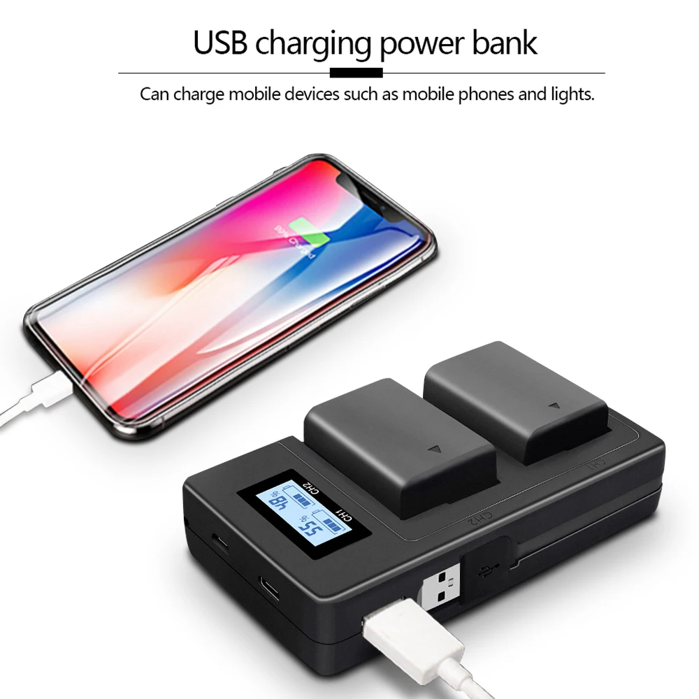 PALO NP-FW50 зарядное устройство для камеры npfw50 fw50 lcd USB двойное зарядное устройство для sony A6000 5100 a3000 a35 A55 a7s II alpha 55 alpha 7 A