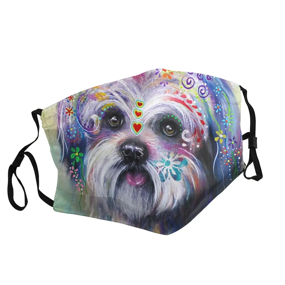 

Маска для лица Boho Shih Tzu для собак, неодноразовая маска для взрослых, животных, щенков, пылезащитный чехол, респиратор для рта