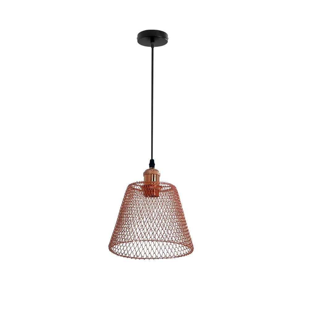 

Nordic Retro Industrial Wind Iron Hanging Lamp Personality Creative Mesh E27 Pendant Light Restaurant Hotel Cafe Bar Decor Lamp