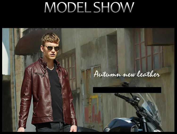 Весенние модные тонкие мужские байкерские куртки байкерские мужские Мотоциклетные Куртки из искусственной кожи с длинными рукавами бордового цвета мужские топы с воротником-стойкой для мальчиков 3xl