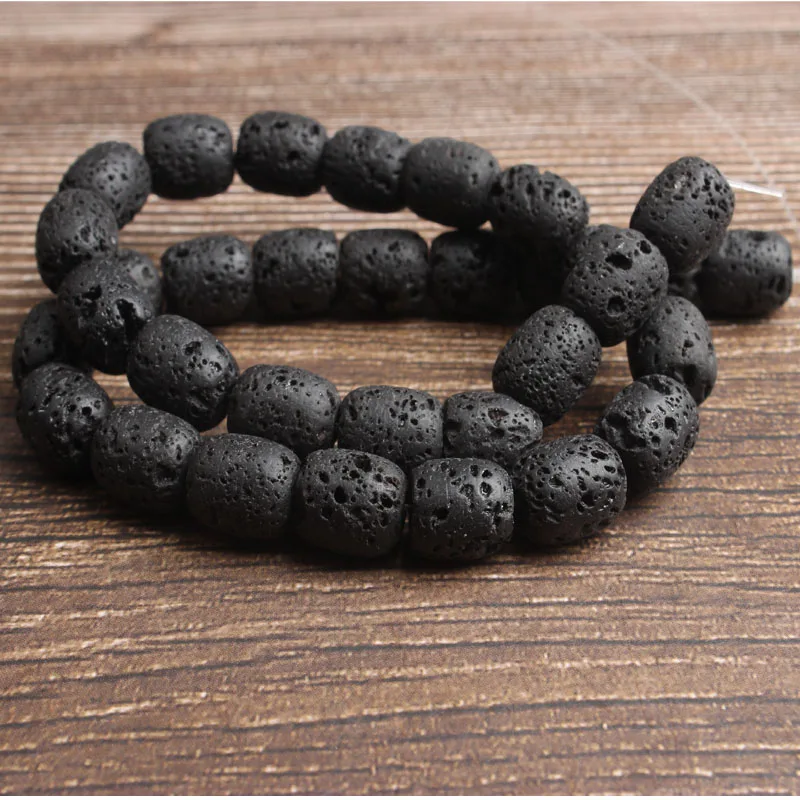 Модные натуральные ювелирные изделия Lan Li из черного лавового камня свободные