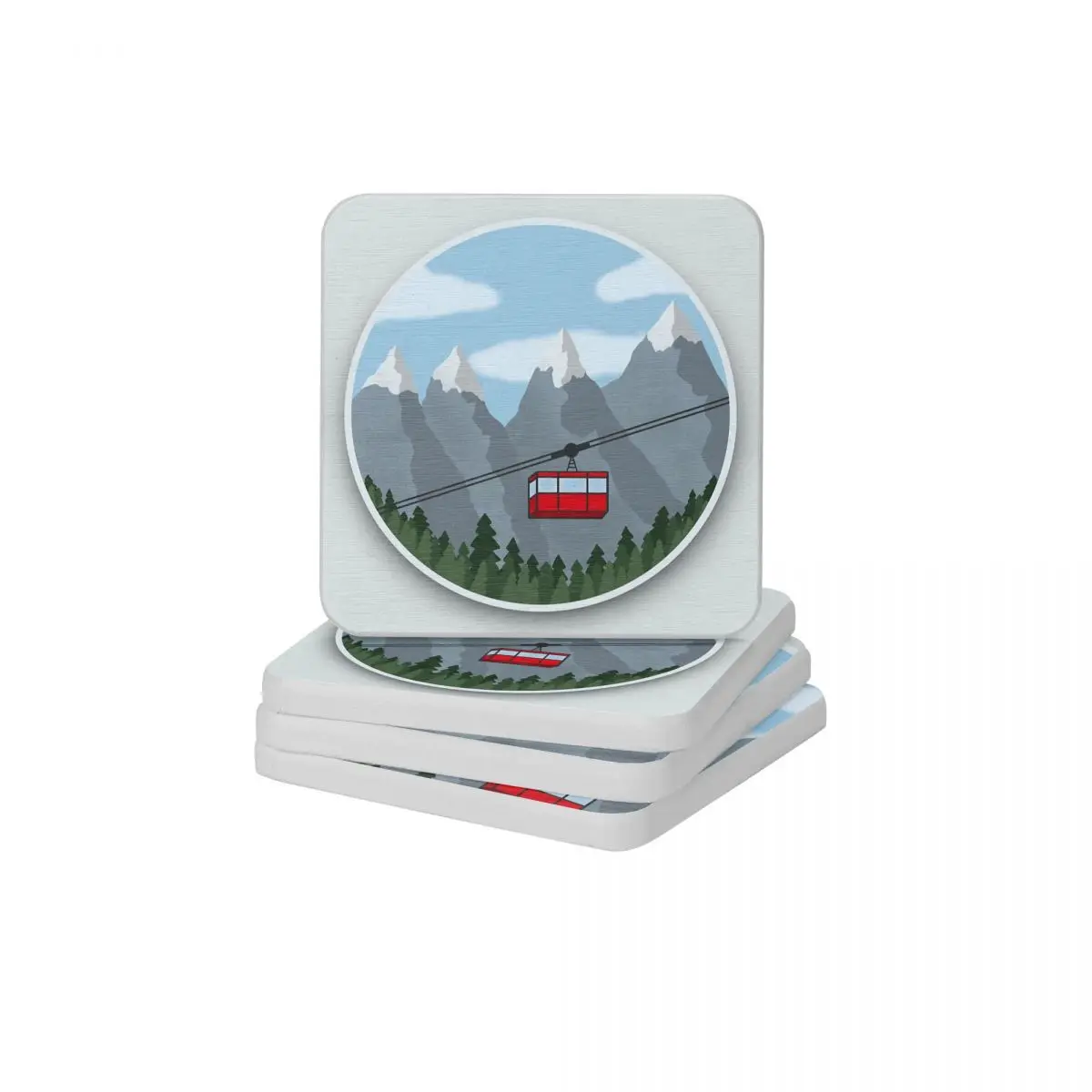 Поездка по Альпам диатомит квадратная круглая подставка Нескользящие Коврик для