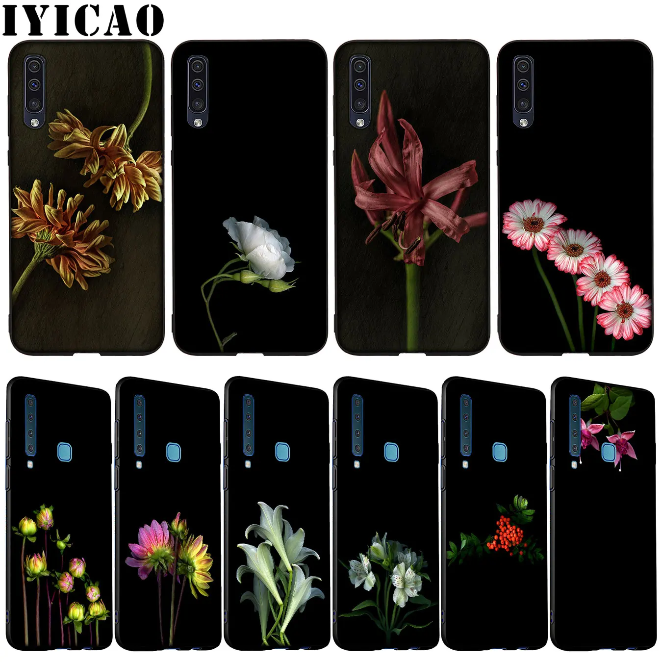 Желтого цвета с цветочным принтом темным тоном завод света и тени мягкий чехол