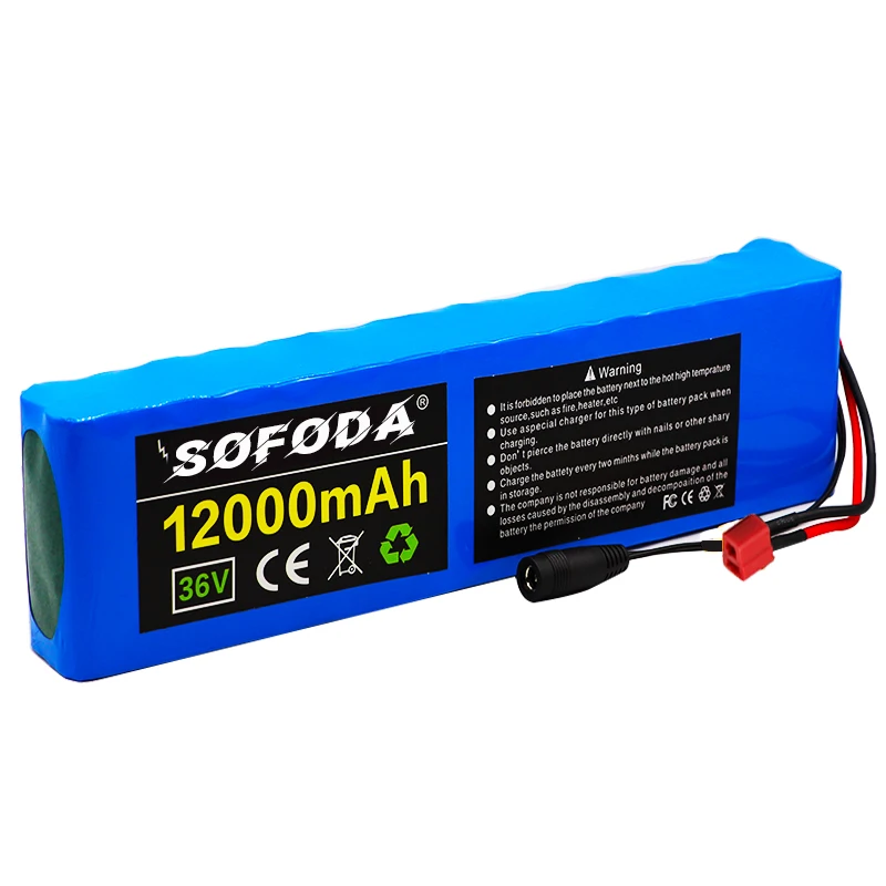 36V 12Ah литиевая аккумуляторная батарея + 42V2A зарядное устройство для скутеров