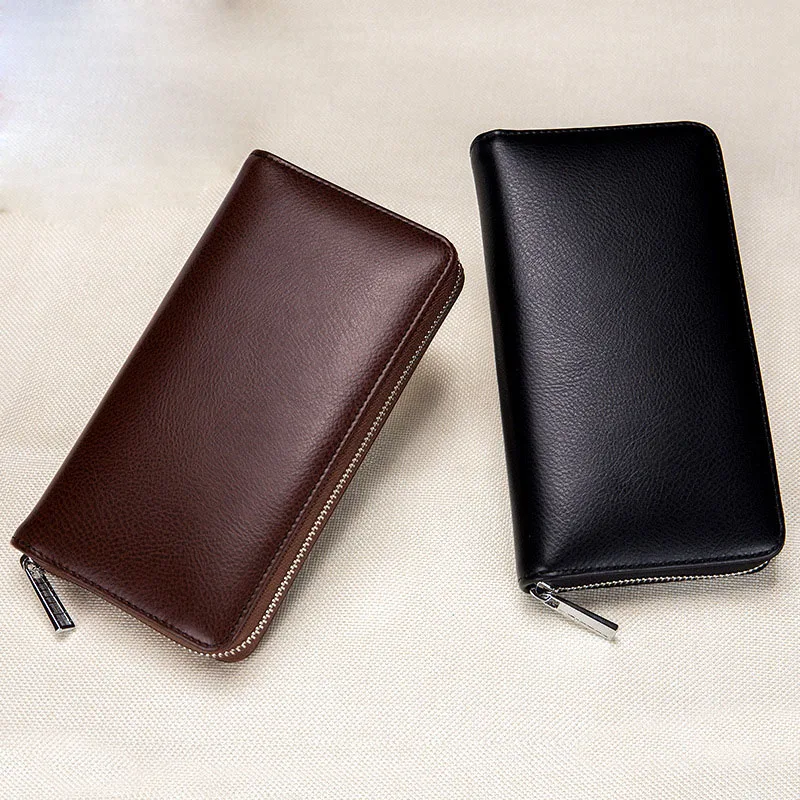 Длинные кошельки WESTCREEK на молнии для мужчин и женщин кожаный Органайзер большой
