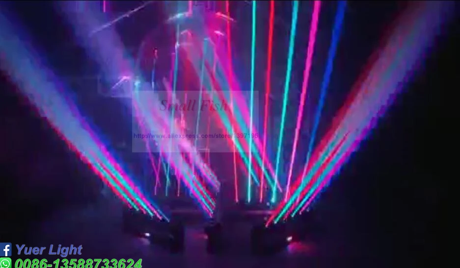 

2Pcs/Lot 180W Disco Light 6 Eyes Full Color Laser Light DMX RGB Laser Projector Lights Dsico DJ Home Party Stage Effect Lighting