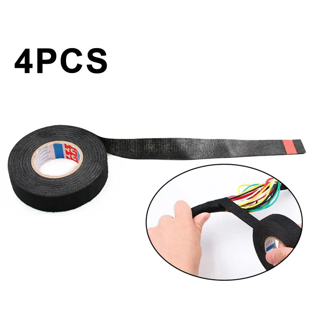 4 шт. термостойкая клейкая матерчатая тканевая лента для авто жгут проводов
