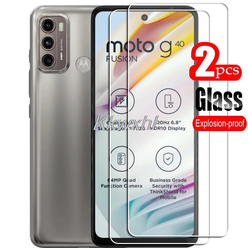 

2 предмета в комплекте, для Motorola Moto G40 Fusion с высоким разрешением HD защитная пленка из закаленного высокопрочного стекла на PANV0001IN, PANV0005IN телефон Экран защитная пленка