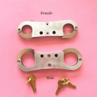 manyjoy pretend play stainless steel thumb cuffs with key bondage lock metal handcuffs slave restraint bdsm sex toys for couples