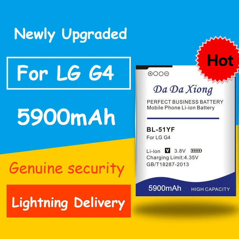 5900 мА/ч, BL-51YF/BL-51YH Батарея для LG G4 H815 H818 H819 VS999 F500 F500S F500K F500L H811 V32 замена батареи