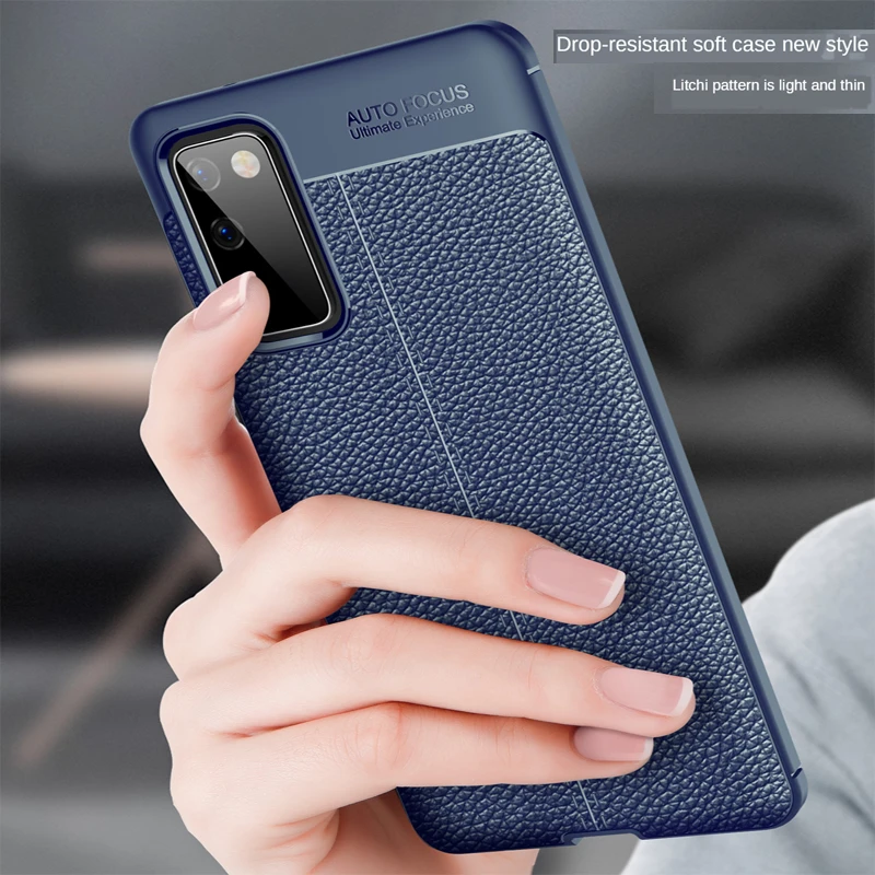 

For Samsung S20 FE M51 A42 A51 A71 5G Phone Case For Galaxy A41 A21s M31 Luxury Litchi Grain Pattern Soft Silicone Back Cover