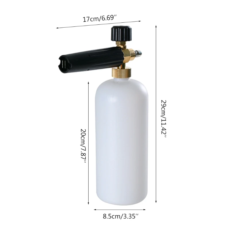 

Adjustable Snow Foam Lance 1L Foam Cannon Soap Dispenser for Pressure Washer