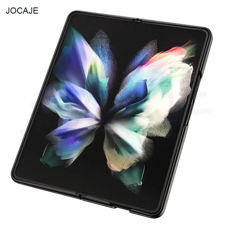 business crocodile pattern leather phone case for samsung galaxy z fold 3 5g shockproof hard back cover for samsung z fold3 capa free global shipping