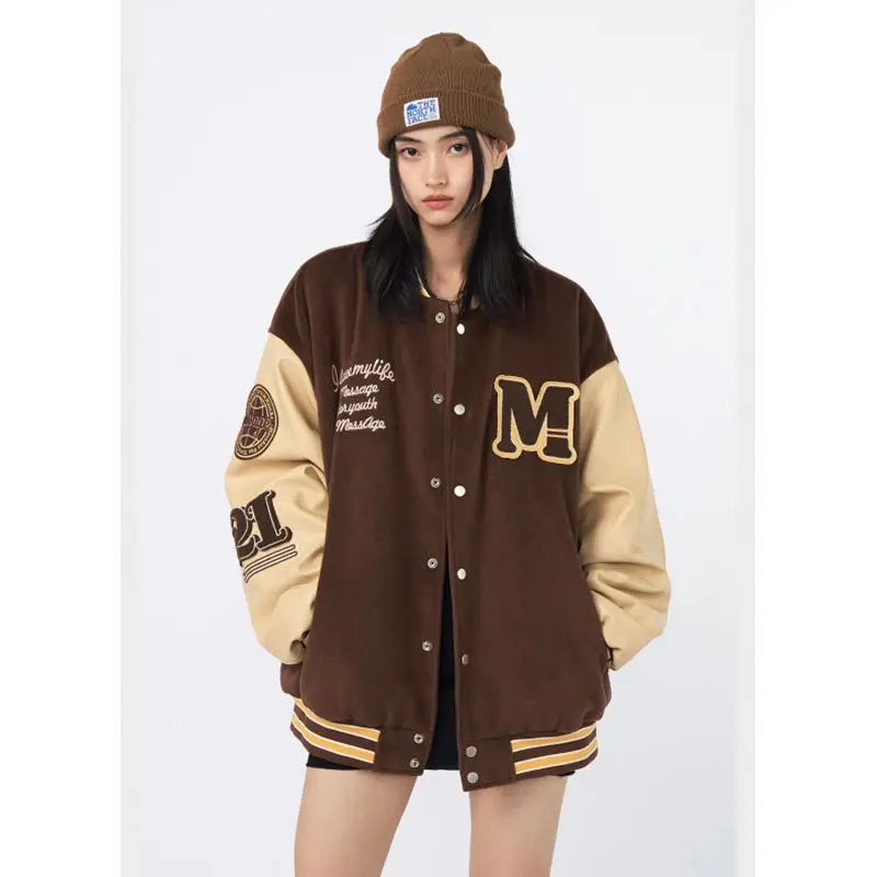 Women Jackets and Coats Full Sleeve Thick Warm Winter Vintage Casual Baseball Ball Hip Hop Female Jaqueta High Street C3315