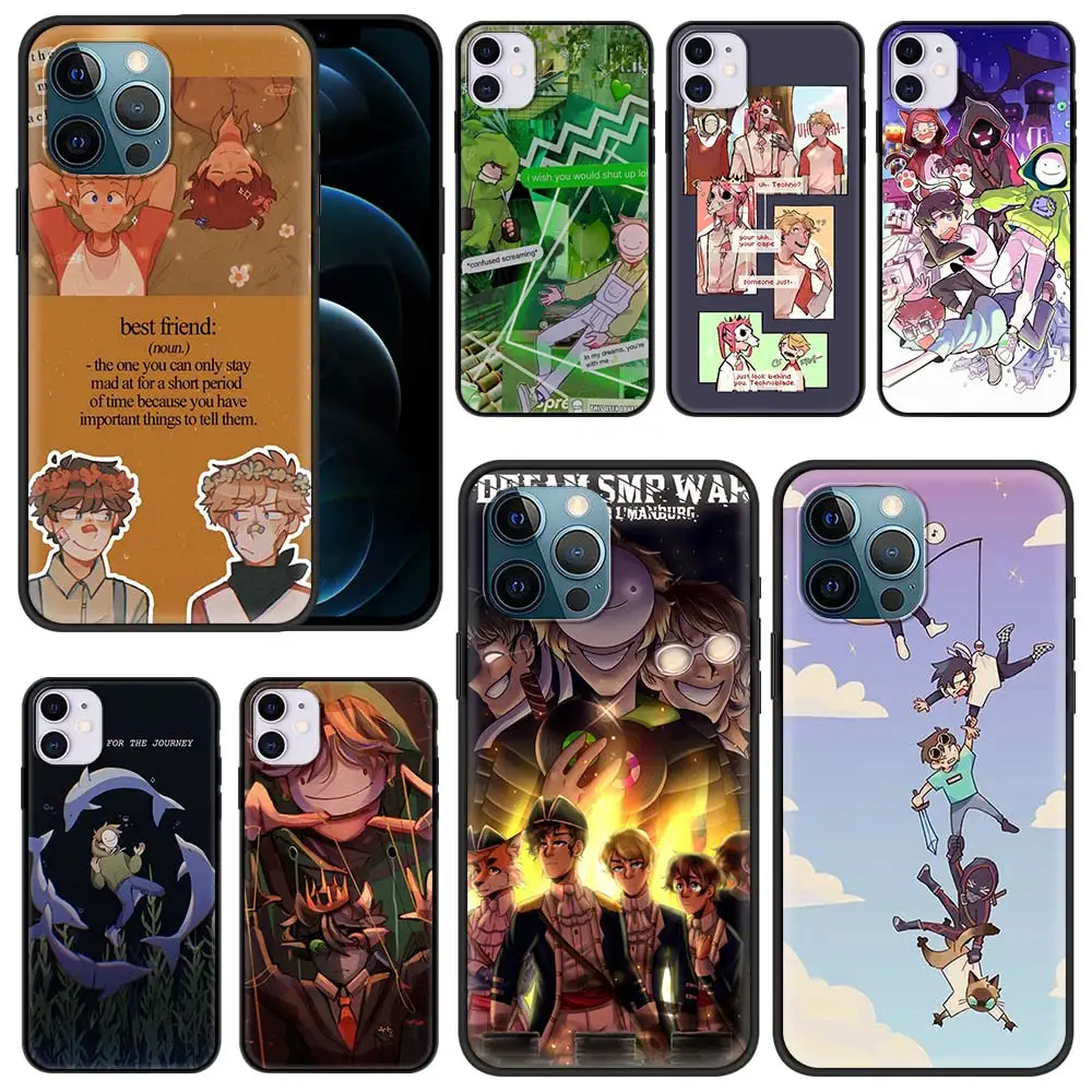 

Kawaii Dream Smp Soft Case for iPhone 11 12 Pro Max 7 Plus 8+ 6 6S X XS XR SE 2020 Funda iPhone 11 Smart Phone Coque Cover Shell