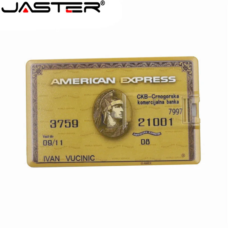 Водонепроницаемый супертонкий USB флеш накопитель JASTER флэш для кредитных карт