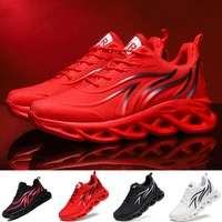 mens casual sneakers mesh blade sole sneakers breathable athletic shoes flame pattern lace up non slip running tennis outdoors