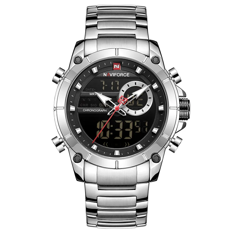 SB NAVIFORCE Лидирующий бренд, мужские часы, модные деловые кварцевые часы, мужские часы с военном хронографом, наручные часы, Relogio Masculino 9163 - Color: SB