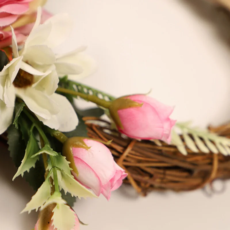 Венок на дверь искусственный венок имитация пенопласта соломенная гирлянда