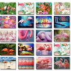 Алмазная живопись с фламинго, вышивка с изображением животных, картины-мозаики из алмазных элементов птиц, картины из страз для влюбленных, подарок для творчества на стену