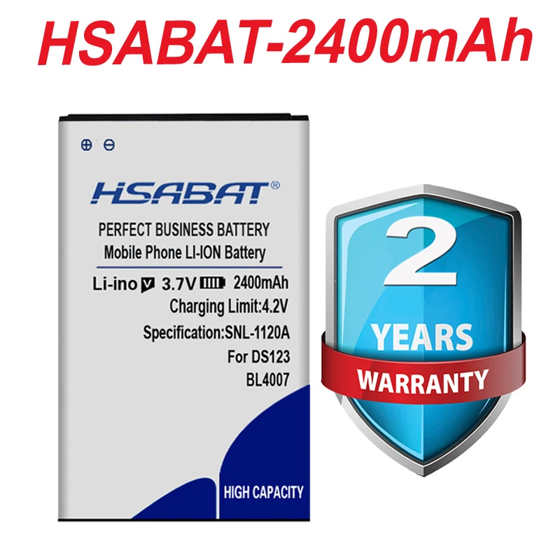 Аккумулятор HSABAT 2400 мАч для Fly BL4007 DS123 аккумулятор высокого качества телефона| |