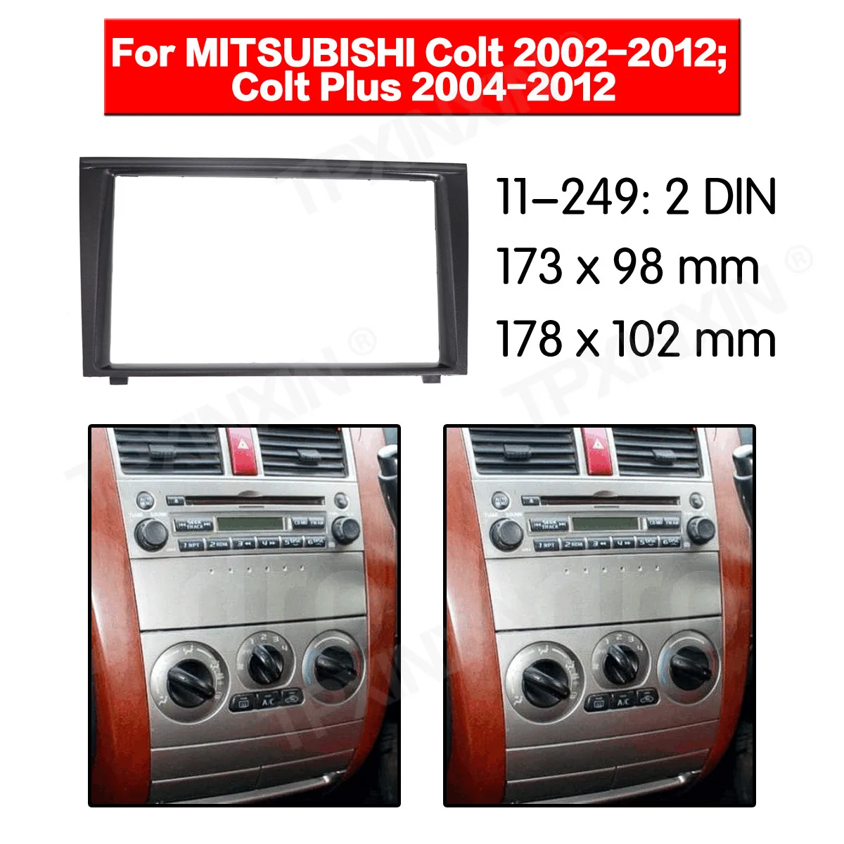 11-249 Автомобильная радиоустановка рамная панель для Mitsubishi Colt Plus 2002-2012 радио