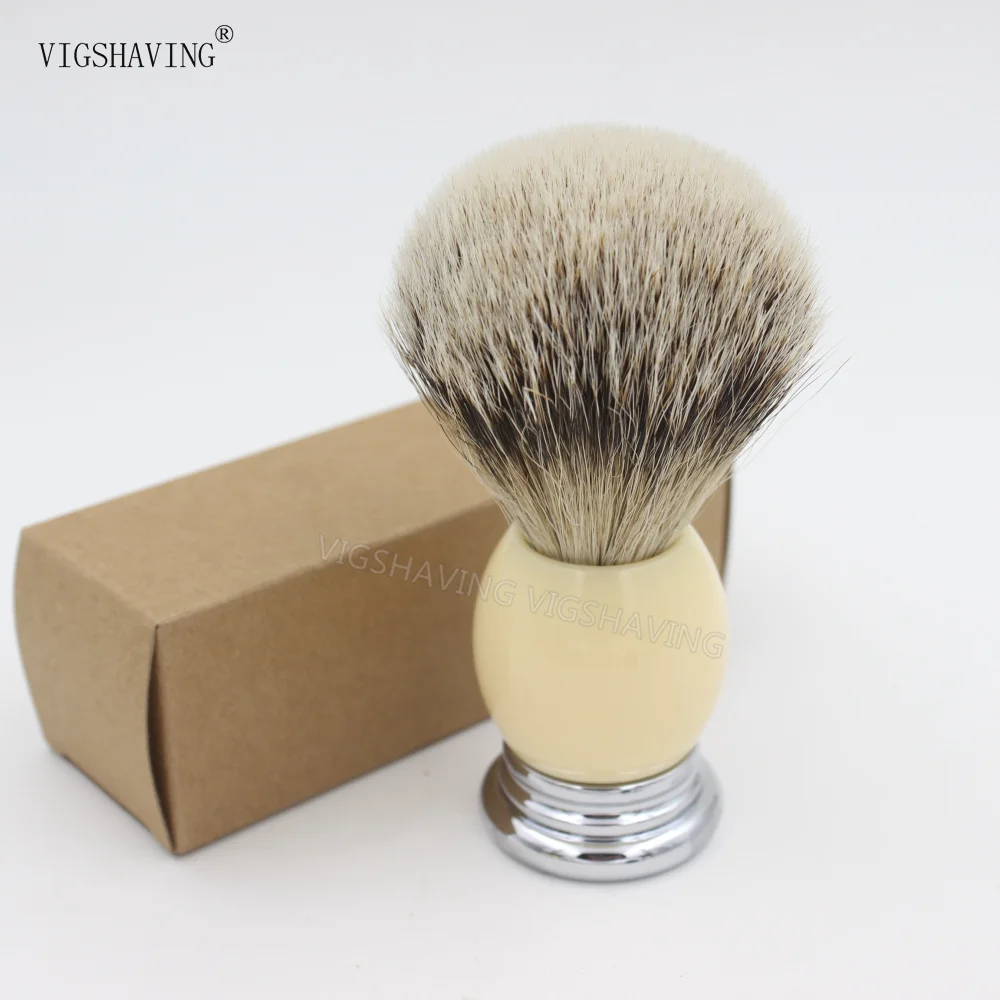 Хорошее качество металлическая смоляная ручка силиконовая кисть для бритья