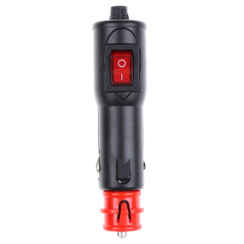 

12V-24v 8a Male Car Lighter Socket Plug Connector With Red On/off Switch