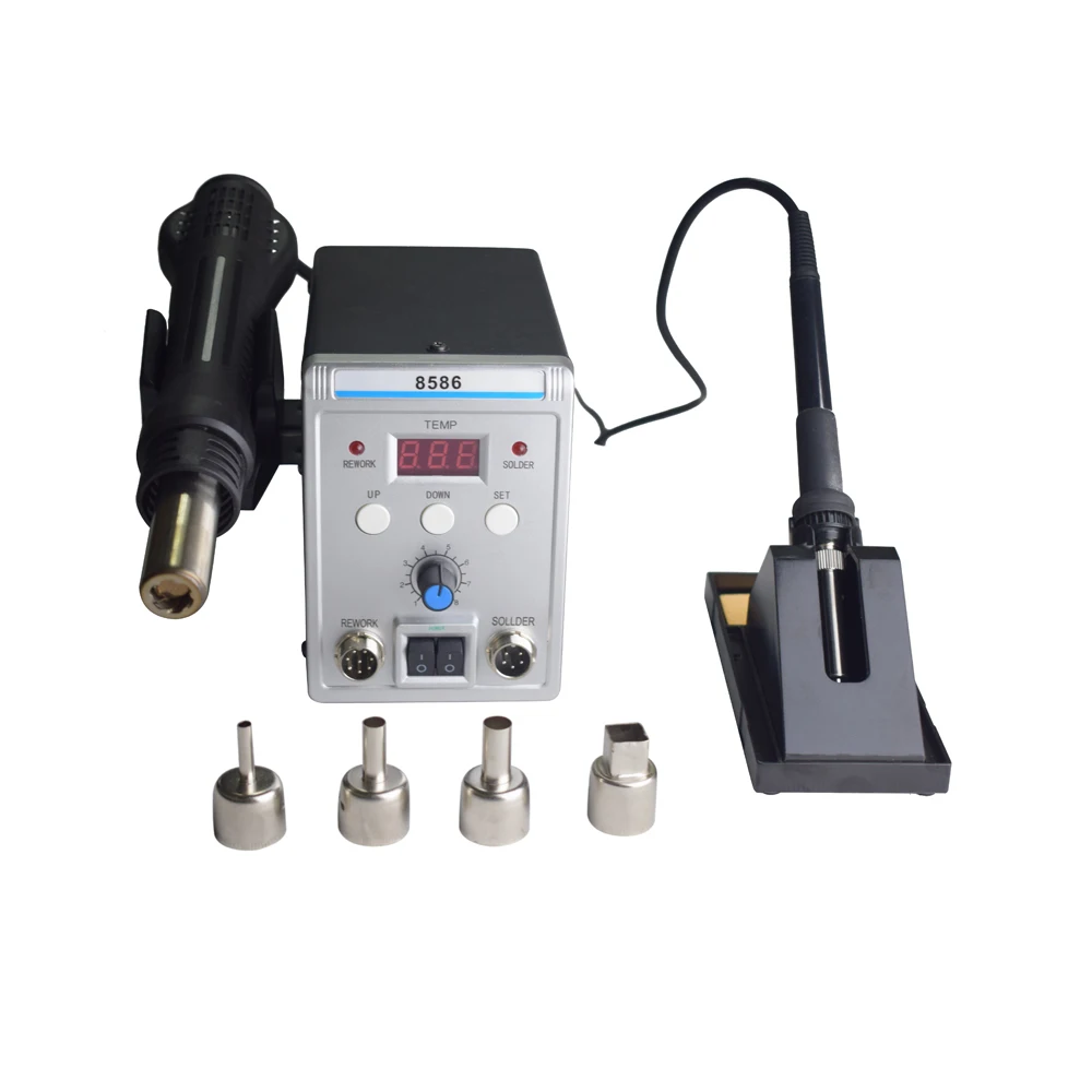 Eruntop 8586 Electric Soldering Irons+Hot Air Gun Better SMD Rework Station