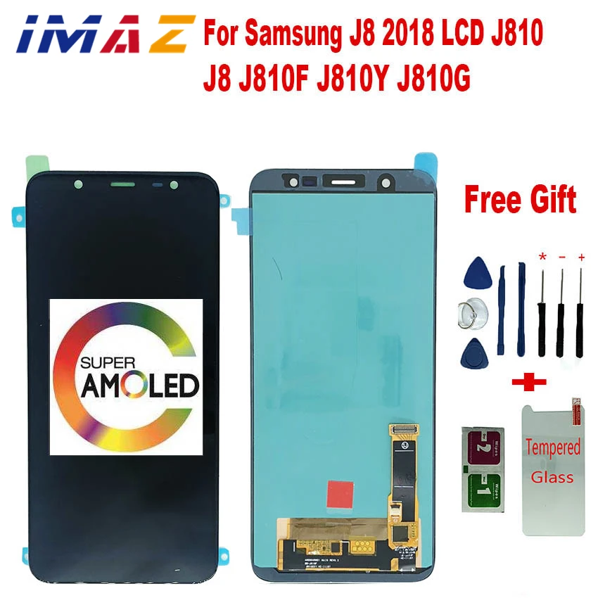 IMAZ SUPER AMOLED 6 0 &quotЖК-дисплей для Samsung Galaxy J8 2018 J810 J810F ЖК-дисплей с цифровым