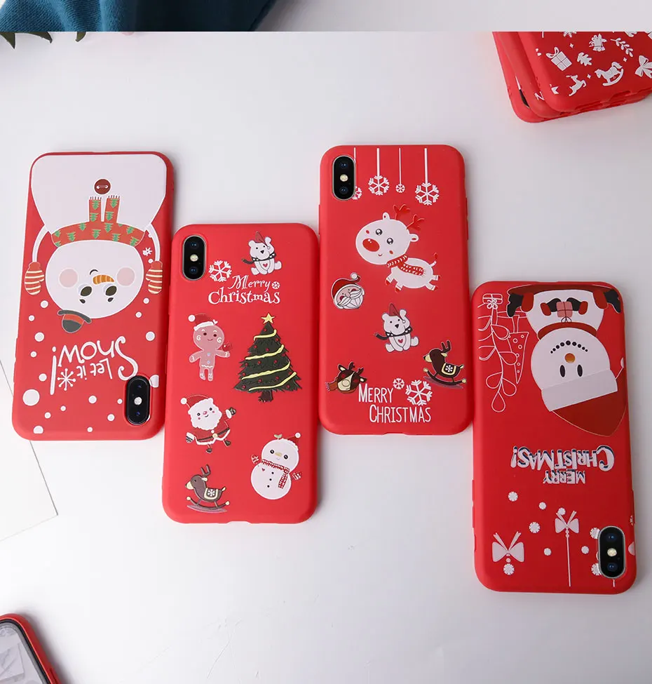 ZNP силиконовый чехол для iphone 11 Pro 6 6s 7 8 Plus чехол для телефона Санта Клаус Рождество для iphone X XS Max XR 11 ТПУ мягкий чехол