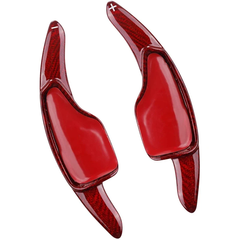 

Carbon Fiber Red Steering Wheel Paddle Shifter Extensions for Chevrolet Camaro Corvette C7 2016-2019 Car Accessories