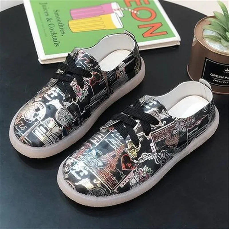 

Women's shoes 2021 spring autumn new all-match printing womens casual shoes flat fashion women platform sneakers loafers running