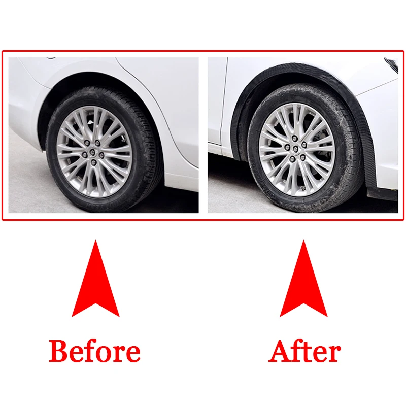 4 шт./компл. мягкое сиденье автомобиля Fender Flare расширение колеса для бровей протектор полосы автомобильный колесный арки отделка Автомобильная Декоративная полоса наклейки