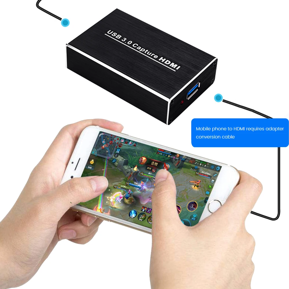 Video Capture Card 1080P 60fps Full HD Recorder HDMI to USB 3.0 Device For Phone Game PC Live Streaming | Компьютеры и офис