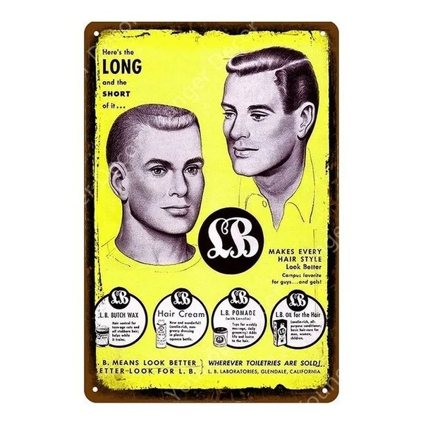 

Barber Shop Shaves & Haircuts Metal Tin Signs Vintage Plaque Pub Bar Office Room Home Wall Decor Iron Poster Wall Sticker YI-048