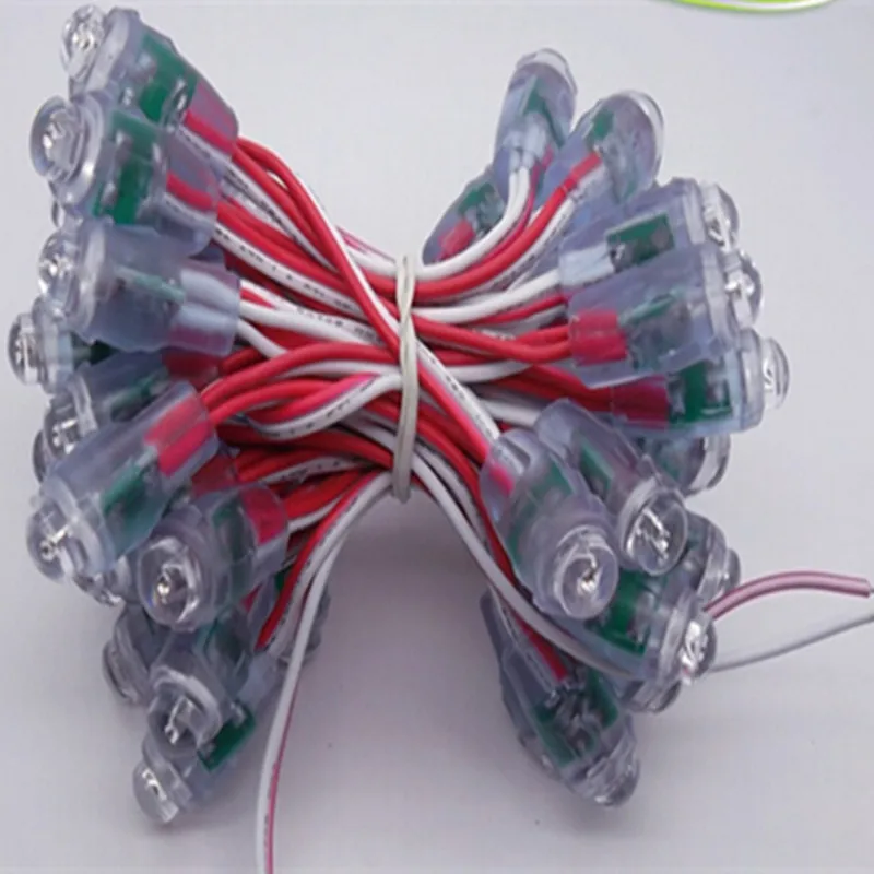 

50pcs/lot 12MM Single Color Red LED Pixel Modules DC5V Outdoor Waterproof IP68 LED Module Digital LED Pixel Light